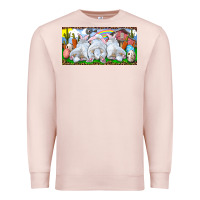 Pale Pink Easter Bunnies Premium Sweatshirt - RanaPortraitStore