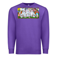 Purple Easter Bunnies Premium Sweatshirt - RanaPortraitStore