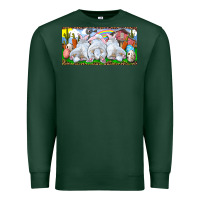Sports Green Easter Bunnies Premium Sweatshirt - RanaPortraitStore