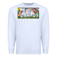 White Easter Bunnies Premium Sweatshirt - RanaPortraitStore