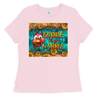 Bubblegum Pink gooble til you wobble tumbler Ladies Tee - BundleAndBundleShop