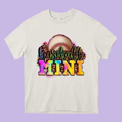 Baseball Mini Heavy Core Tee Designed By Oliviacreatesart
