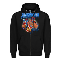 Black Afro american girl sneakers Zipper Hoodie - RanaPortraitStore