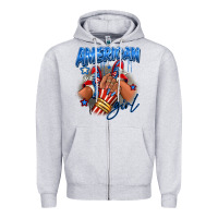 Afro American Girl Sneakers Zipper Hoodie | Teevron