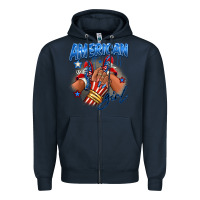Navy Afro american girl sneakers Zipper Hoodie - RanaPortraitStore
