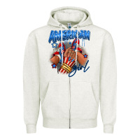 Oatmeal Heather Afro american girl sneakers Zipper Hoodie - RanaPortraitStore