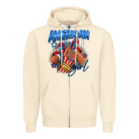 Sandshell Afro american girl sneakers Zipper Hoodie - RanaPortraitStore