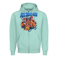 Seafoam Afro american girl sneakers Zipper Hoodie - RanaPortraitStore