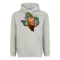 Moon Dust texas map highland cow Heavyweight Hoodie - Jasminsmagicworld
