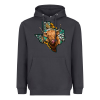 Smoke texas map highland cow Heavyweight Hoodie - Jasminsmagicworld