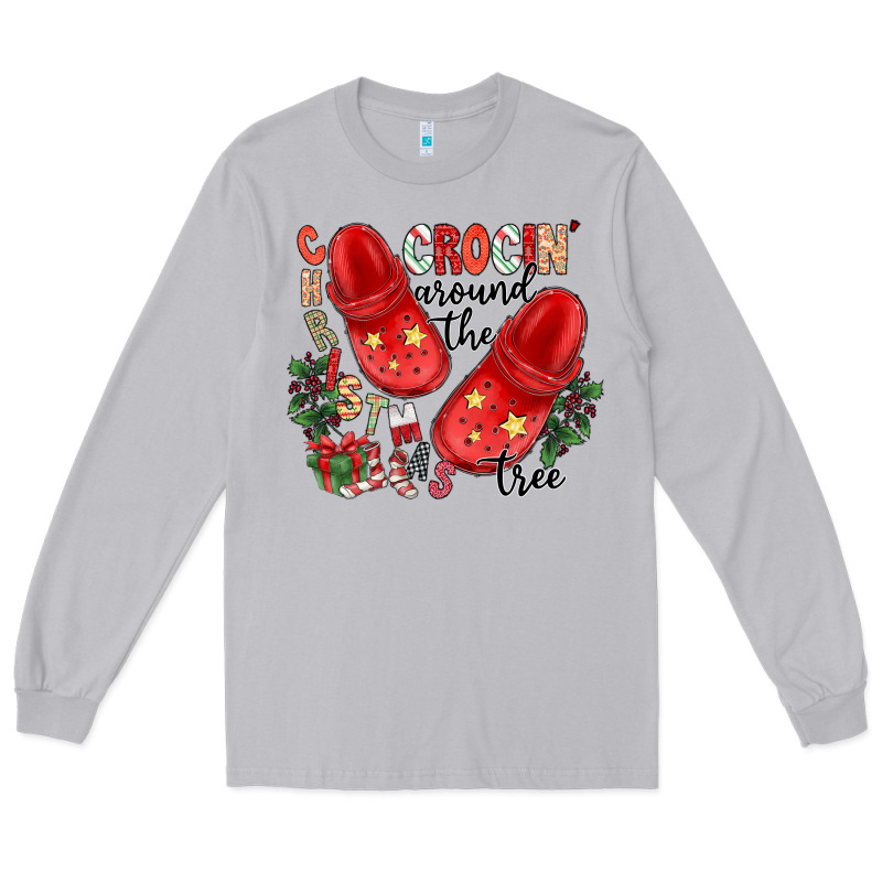 Christmas Crocin Around The Tree Long Sleeve Tee by CowhideDigitalArt | Teevron