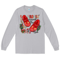 Moon Dust christmas crocin around the tree Long Sleeve Tee - CowhideDigitalArt