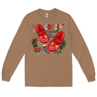 Toasted Coconut christmas crocin around the tree Long Sleeve Tee - CowhideDigitalArt