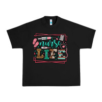 Black Nurse life leopard frame Urban Heavy Tee - LillyAllenDesigns