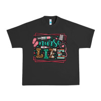 Pigment Black Nurse life leopard frame Urban Heavy Tee - LillyAllenDesigns