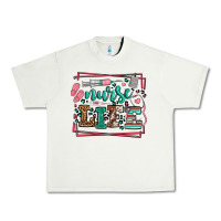 Pistachio Nurse life leopard frame Urban Heavy Tee - LillyAllenDesigns
