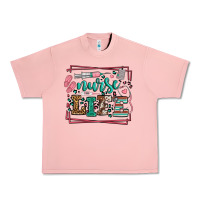 Salmon Nurse life leopard frame Urban Heavy Tee - LillyAllenDesigns