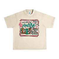 Sandshell Nurse life leopard frame Urban Heavy Tee - LillyAllenDesigns