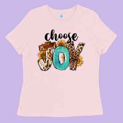 Choose Joy Ladies Tee Designed By Fadigitalartstudio
