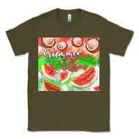 Army Green Watermelon and coconut summer 20oz skinny tumbler Classic Tee - FaDigitalArtStudio