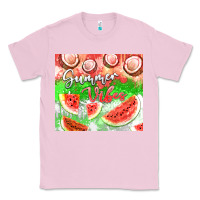 Bubblegum Pink Watermelon and coconut summer 20oz skinny tumbler Classic Tee - FaDigitalArtStudio
