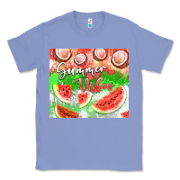 Colony Blue Watermelon and coconut summer 20oz skinny tumbler Classic Tee - FaDigitalArtStudio