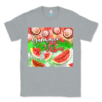 Heather Grey Watermelon and coconut summer 20oz skinny tumbler Classic Tee - FaDigitalArtStudio