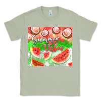 Matcha Watermelon and coconut summer 20oz skinny tumbler Classic Tee - FaDigitalArtStudio