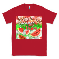 Red Watermelon and coconut summer 20oz skinny tumbler Classic Tee - FaDigitalArtStudio