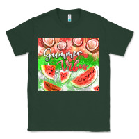 Sports Green Watermelon and coconut summer 20oz skinny tumbler Classic Tee - FaDigitalArtStudio