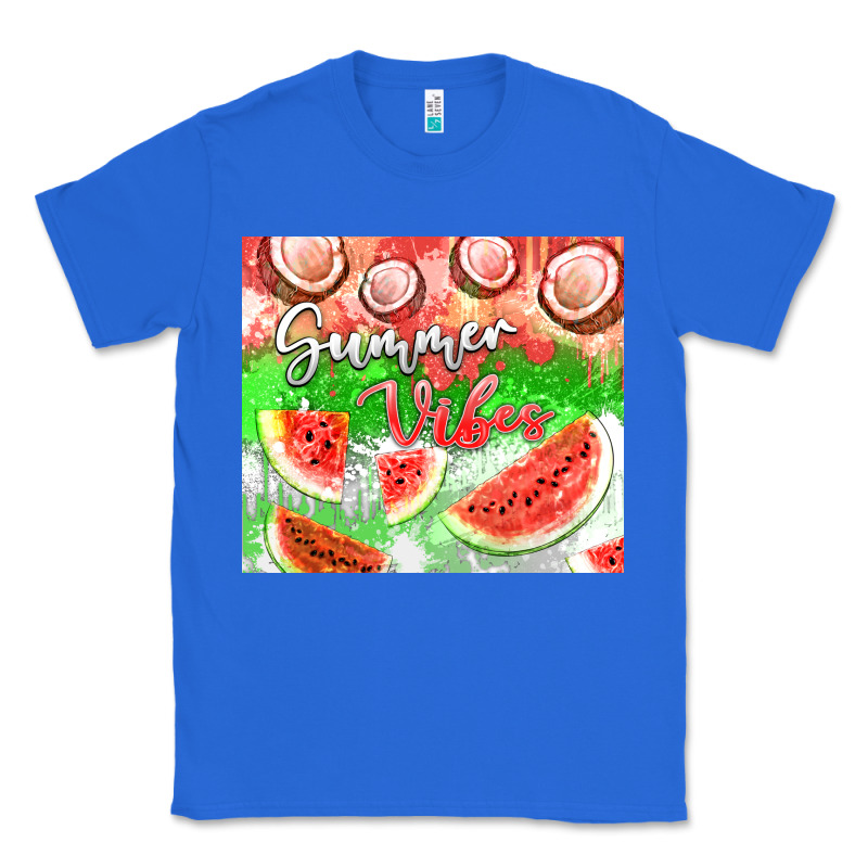 Watermelon And Coconut Summer 20oz Skinny Tumbler Classic Tee by FaDigitalArtStudio | Teevron