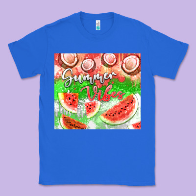 Watermelon And Coconut Summer 20oz Skinny Tumbler Classic Tee Designed By Fadigitalartstudio