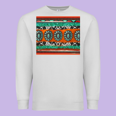 Turquoise Gemstone Western Premium Sweatshirt Designed By Jasminsmagicworld