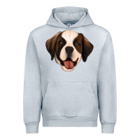 Heather Grey st bernard Urban Hoodie - Jasminsmagicworld
