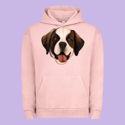 St Bernard Urban Hoodie Designed By Jasminsmagicworld