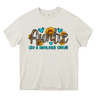 Cream auntie like a mom only cooler Heavy Core Tee - OliviaCreatesArt