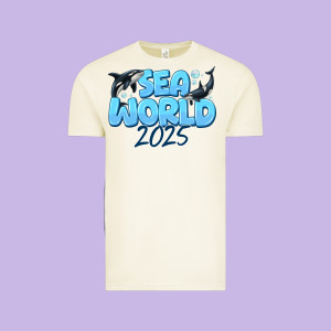 Sea World 2025 Vintage Tee Designed By Cowhidedigitalart