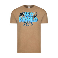 Vintage Coffee Sea World 2025 Vintage Tee - CowhideDigitalArt
