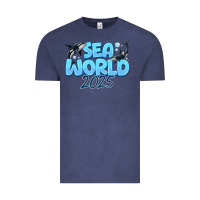 Vintage Denim Sea World 2025 Vintage Tee - CowhideDigitalArt