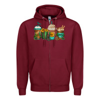 Burgundy desert darlin coffee cups Zipper Hoodie - Jasminsmagicworld