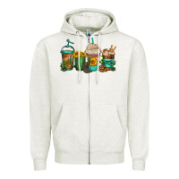 Oatmeal Heather desert darlin coffee cups Zipper Hoodie - Jasminsmagicworld