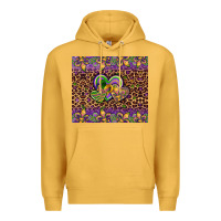 Mustard mardi gras fleur de lis hearts leopard glitter Premium Hoodie - Artiststas