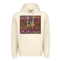 Sandshell mardi gras fleur de lis hearts leopard glitter Premium Hoodie - Artiststas