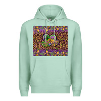 Seafoam mardi gras fleur de lis hearts leopard glitter Premium Hoodie - Artiststas
