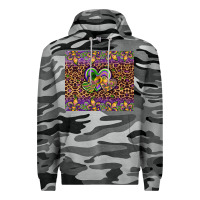 Slate Camo mardi gras fleur de lis hearts leopard glitter Premium Hoodie - Artiststas