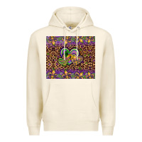 Tofu mardi gras fleur de lis hearts leopard glitter Premium Hoodie - Artiststas