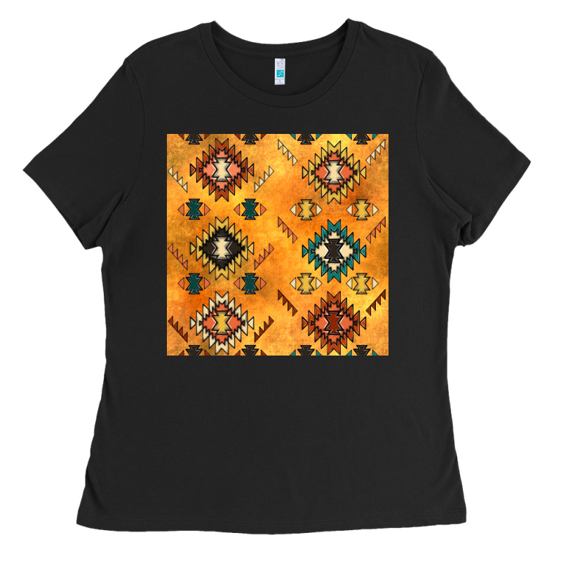 Native American Aztec Seamless Pattern 4 Ladies Tee by BundleAndBundleShop | Teevron