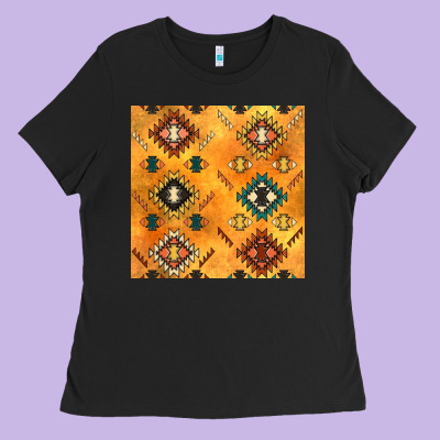 Native American Aztec Seamless Pattern 4 Ladies Tee Designed By Bundleandbundleshop