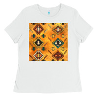 White native american aztec seamless pattern 4 Ladies Tee - BundleAndBundleShop