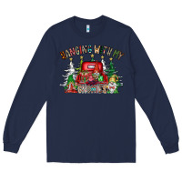 Navy hanging with my gnomies Long Sleeve Tee - CowhideDigitalArt